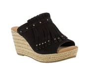 Minnetonka Quinn/Black Suede, Sandale Femme, 38 EU