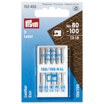 Prym Leather Sewing Machine Needles, Size 80-100, Pack of 5