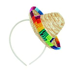 Bristol Novelty BH693 Mini sombrero en paille sur serre-tête, pour homme ou femme, multicolore, taille unique Halloween