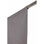 Vitrage Occultant 70 x 210 cm à Passe Tringle Mat Uni Gris Galet