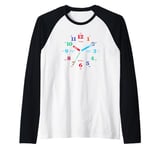 Time Teaching Clock Kids Young Child Raglan Baseball Tee