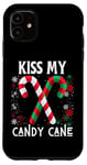 Coque pour iPhone 11 Kiss My Candy Cane Fight Naughty Ugly Pull de Noël