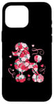 iPhone 16 Pro Max Cute Love Heart Roses Patten Valentines Day Poodle Case