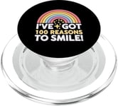 100th Day of School I've Got 100 Reasons To Smile PopSockets PopGrip for MagSafe