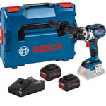 Perceuse-visseuse 18V GSR 18V-110 C + 2 batteries 5,5Ah + chargeur + L-Boxx - BOSCH - 06019G0105