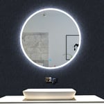 Ocean Sanitaire - Rond 60cm Ocean Miroir de Salle de Bain et miroir lumineux pour salle de bain à led avec éclairage tactile anti-buée blanc froid