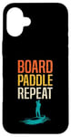 Coque pour iPhone 16 Plus Board Paddle Repeat Stand Up Paddleboard SUP