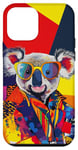 Coque pour iPhone 12 mini Koala Fashion, joli pop art coloré