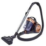 Tower T102000BLGPETS Multi-Cyclonic Bagless Cylinder Vacuum Cleaner with Pet Tool, HEPA filter, 2-in-1 Crevice Nozzle, 2L Capacity, 700W, Rose Blush Gold