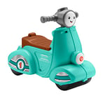 Fisher-Price Toddler Ride-On Toy Scooter with Smart Stages Educational Content for Pretend Play, Multi-Language Version, Laugh & Learn, HMV76