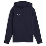 PUMA Hettegenser teamFINAL Casuals Full Zip - Navy/Sølv Barn, størrelse XS/128 cm