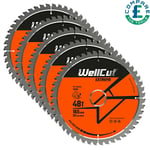 WellCut TCT Saw Blade 165mm x 48T x 20mm Bore For DSS610,DSS611,DCS391 Pack of 5