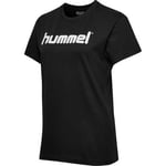 Hummel Go Cotton Logo T-skjorte - Sort Dame, størrelse Large