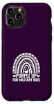 Coque pour iPhone 11 Pro Purple Up For Military Kids Sensibilisation Militaire Enfant Arc-en-ciel