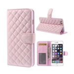 Apple Mellvig (rosa) Iphone 6 Plus Diamond Stitch Flip Fodral