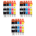 15 Ink Cartridges (5 Set) for Canon PIXMA TS6151 TS705 TS8252 TS9155 TS9551C 