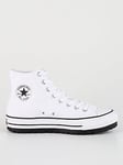 Converse Mens City Trek Hi Top Trainers - Black/White, Black/White, Size 12, Men