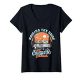 Womens Pop Up Camper Raising The Roof V-Neck T-Shirt