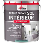 Peinture Sol - Résine Epoxy : Peinture pour Sol salon, cuisine, salle de bains - Effet Miroir - revepoxy deco - 1 kg (jusqu'à 5 m² en 2 couches)