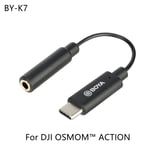 câble adaptateur Audio pour Microphone sans fil,Extension professionnelle BY-K1-K9,pour iPhone Xiaomi DJI OSMO¿ACTION DSLR - Type BY-K7