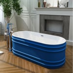 Baignoire îlot design 180x80 cm - Bleu style Haussmannien - Acrylic Lucite®