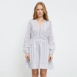 Lea Dress - White Lupin Print