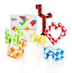 CUBIDI® Original 6 Mini Serpents Magiques - avec 24 Blocs | Jouets d'activité et de développement | Cadeau d'anniversaire idéal | Le Puzzle 3D Casse-Tête pour Adultes et Enfants