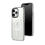 RhinoShield Coque Clear Compatible avec Magsafe pour [iPhone 13 Pro] | Force magnétique supérieure, Haute Transparence et résiste au jaunissement. Personnalisable - Noir Contour objectifs Photo