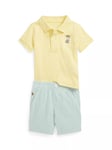 Ralph Lauren Baby Polo Bear Polo Shirt & Short Set, Wickett Yellow