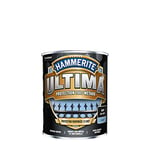 Hammerite Ultima - Peinture Acrylique Tous Métaux - 3 en 1 : Antirouille, Direct sur Rouille et Sans Sous-couche - Brillant Noir 0,75 L