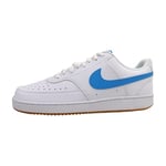 Nike Homme Court Vision Lo Sportswear Shoe, White/University Blue-Gum Yellow, 42.5 EU