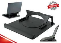 Laptop Holder Table Stand | Adjustable 360° Rotation | Cooling Tray swivel Base.