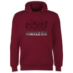 Star Wars The Mandalorian Helmets Line Art - Light Base Hoodie - Burgundy - L