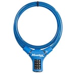 MASTER LOCK Cable Antivol Vélo [90 cm Câble] [Combinaison] [Extérieur] [Bleu] 8229EURDPROBLU - Idéal pour Vélo, Vélo Electrique, Skateboard, Poussettes, Tondeuses et autres Equipements