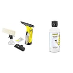 Kärcher 16332210 WV 5 Plus N Window Vac, 10 W, 240 V, Yellow/Black + Kärcher 500 ml Glass Cleaning Concentrate for Window Vac