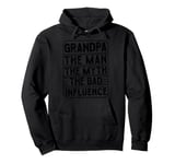 Vintage Grandpa The Man The Myth The Bad Influence Retro Pullover Hoodie