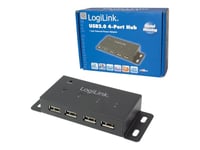 LogiLink UA0141A hub & concentrateur 480 Mbit/s Noir