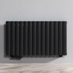 Mai & Mai Radiateur à Eau Chaude Mural Chauffage Central 60x108 cm Radiateur Girs Noir Vertical en Acier Double Couche FV