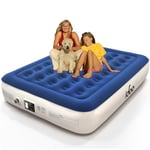 iDOO Matelas Gonflable 2 Personnes avec Pompe électrique intégrée, Matelas pneumatique avec Sac de Rangement, lit Gonflable pour Le Camping, Les invités, Les Voyages et l'intérieur, 33 cm de Haut