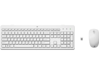 HP 230 - Sats med tangentbord och mus - trådlös - 2.4 GHz - hela norden - vit - för HP 24 Laptop 14, 14s, 15, 15s, 17 Pavilion 24, 27 Pavilion Laptop 13, 14, 15