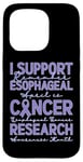 Coque pour iPhone 15 Pro Je Soutien La Recherche Sur Le Cancer De L'oesophage