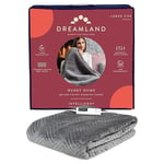 Dreamland Heated Blanket Deluxe Velvet Electric Throw Intelliheat Grey - 16822