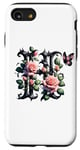 Coque pour iPhone SE (2020) / 7 / 8 Letter H Initial Floral Monogram Rose Pink Flower Butterfly