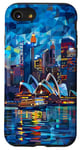 Coque pour iPhone SE (2020) / 7 / 8 Motif vitrail de Sydney Skyline