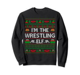 Matching Family Group I'm The Wrestling Elf Ugly Christmas Sweatshirt