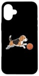 Coque pour iPhone 16 Plus Beagle jouant au basket-ball Beagles Chien