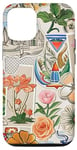 Coque pour iPhone 12/12 Pro Illustrations exquises de collage mondial de flore et de faune