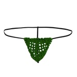 YXX Homme String-Sexy sous-Vêtements Slip Transparent Taille Basse Homme String Transparent - Taille Basse 2 pcs,Vert,M