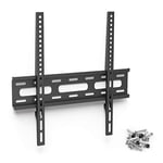 Hama Support TV Mural Fixe Garantie 10 Ans (Support TV Mural Extra-Plat, 40kg Max, Robuste, pour écrans LCD/LED/OLED/Plasma de 81 cm à 191 cm (32 à 75"), VESA Max 400x400) Noir