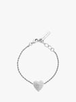 Tutti & Co Embrace Textured Heart Chain Bracelet